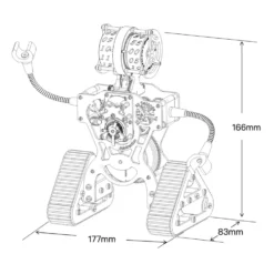 Metal Robot Mechanical Clock Desktop Art Display