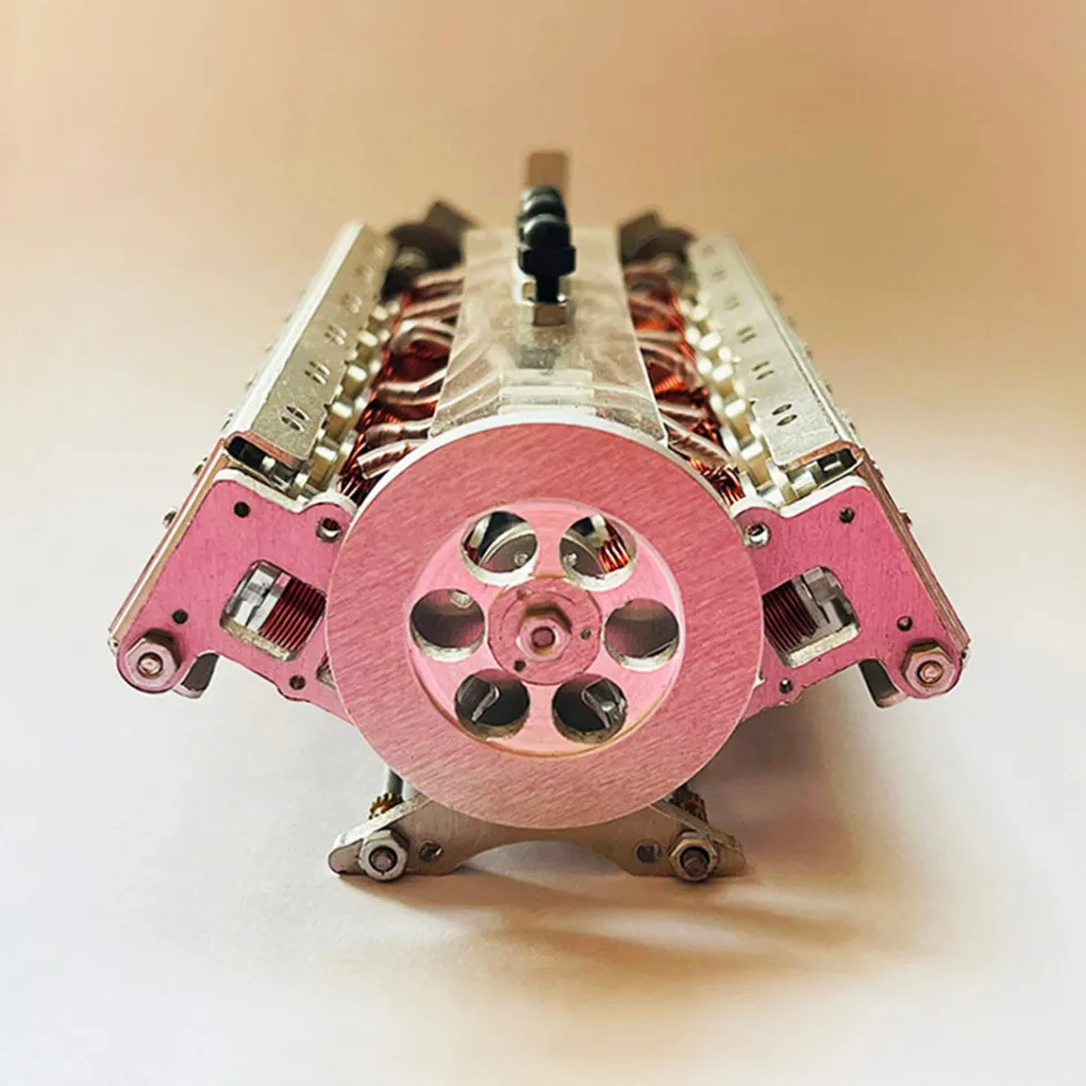 Metal V12 Brushless Electromagnetic Engine Model Technology Toys for 1/10RC RC Cars Ships