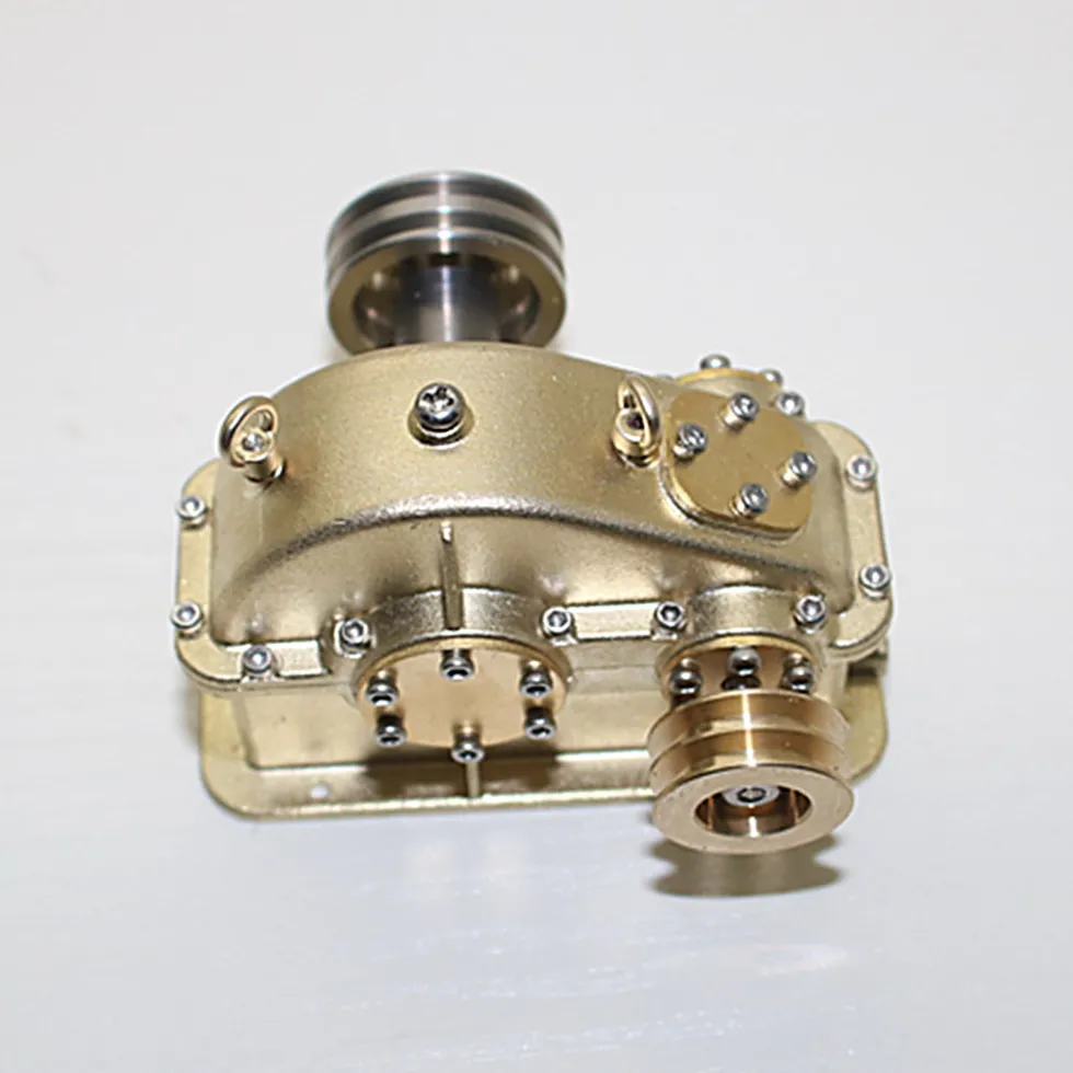 Mini Brass Gear Reducer for Steam Engine Internal Combustion Engine Model