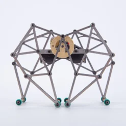 Mini Strandbeest Metal Mechanical Gear-Driven Walking Strandbeest Model with Stand Base for Experimental Science Demonstration