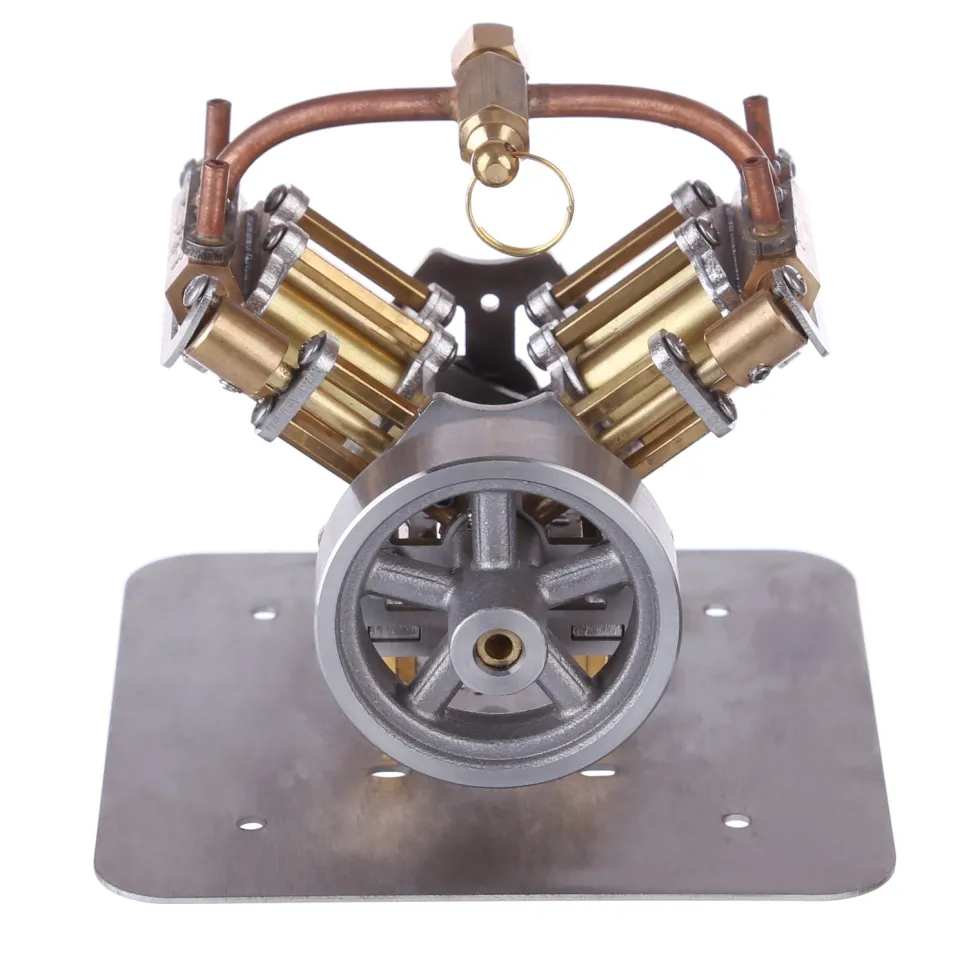 Mini V4 Steam Engine Miniature Steam Engine Model without Boiler