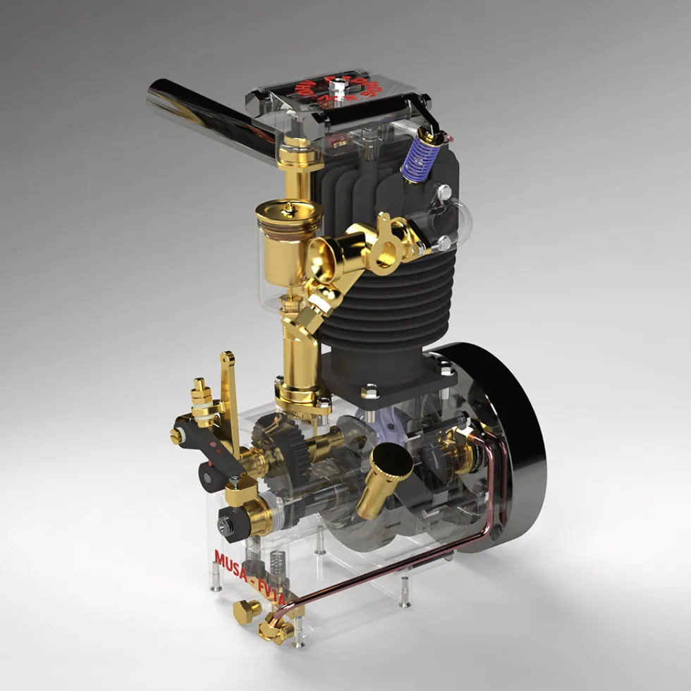 MUSA Engine FV1A KW-OHV 7cc Vertical Single Cylinder 4 Stroke Air Cooled Gasoline Engine IC Engine
