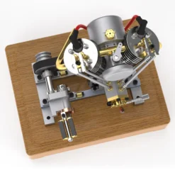 MUSA Hoglet V-twin Engine Mini 4-Stroke V2 Gasoline Engine Internal Combustion Model Realistic RTR Version Motorcycle Kickstart