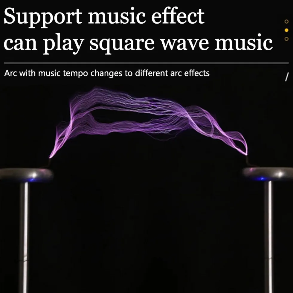 Music Tesla Coil Ambipolarity SSTC Singing Plasma Loudspeaker Artificial Lightning Magnetic Storm Coil Experiment Model
