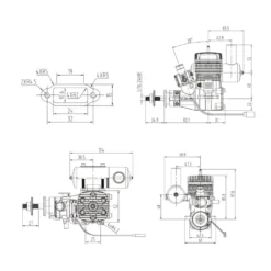 NGH GT17-Pro 17cc Single-Cylinder Two-Stroke Air-Cooled Gasoline Engine Model for Fixed-Wing RC Airplanes