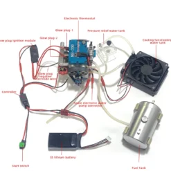 NR-200 8.6cc Inline 2-cylinder 4-stroke Water-cooled Electric Start Nitro Engine Model for 1:8 RC Car