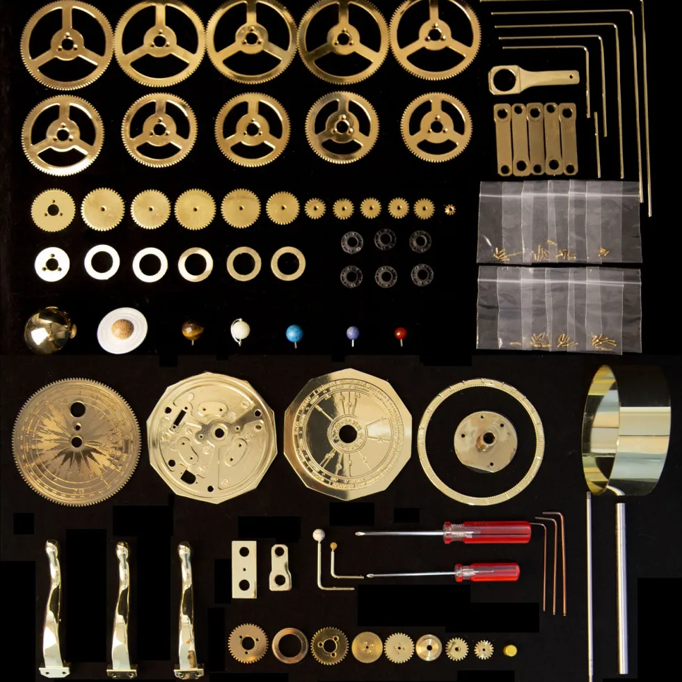 Orrery Solar System Eight Planet Model Kit - Build Your Own Solar System - 200Pcs Metal Solar System Eight Planet Model Kit