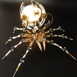 512PCS Metal DIY Assembly Toys Mechanical Spider with Lamp