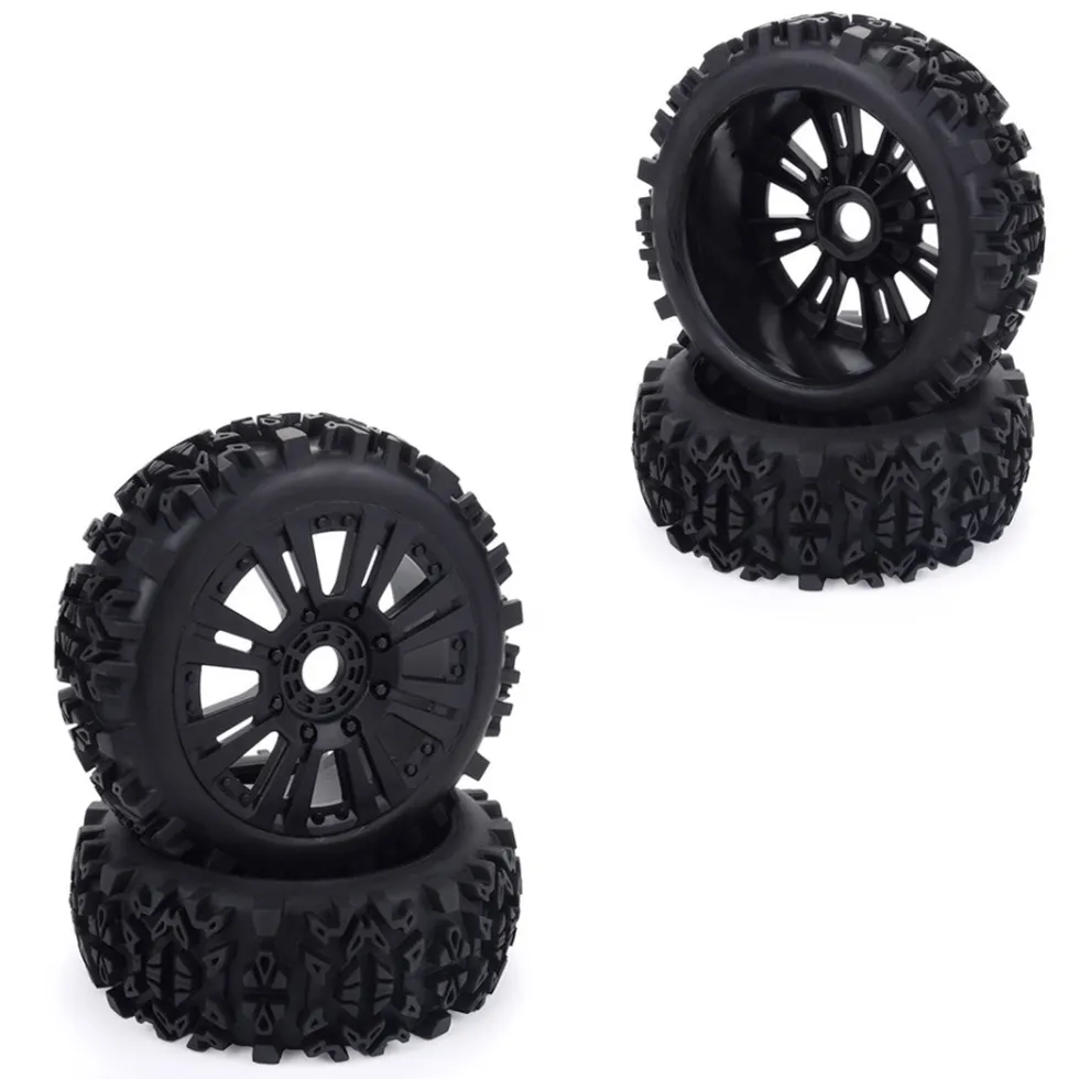 4Pcs 1/8 Off-road Vehicle Deep Gear Tire Car Tire for HSP Redcat Losi VRX HPI Kyosho Carson Hobao
