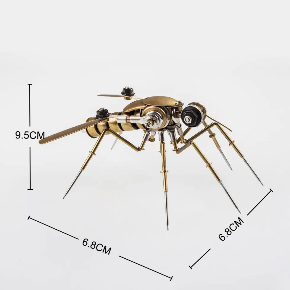 90Pcs Steampunk Insect Metal Model Kits Mechanical Crafts for Home Decor - Mosquito