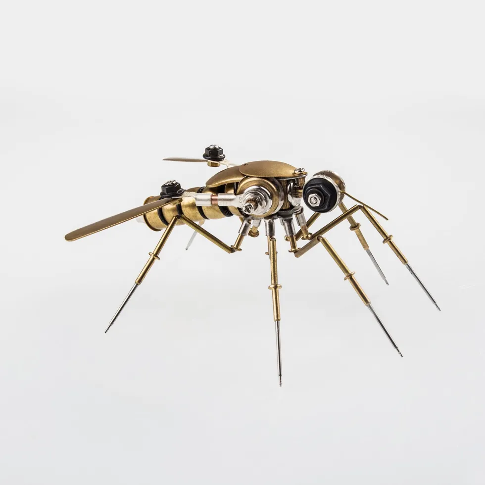 90Pcs Steampunk Insect Metal Model Kits Mechanical Crafts for Home Decor - Mosquito