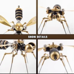90Pcs Steampunk Insect Metal Model Kits Mechanical Crafts for Home Decor - Bee