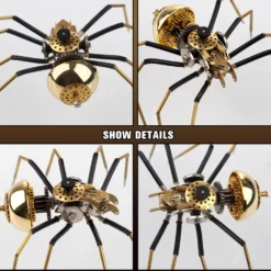 80Pcs Steampunk Insect Metal Model Kits Mechanical Crafts for Home Decor - Spider