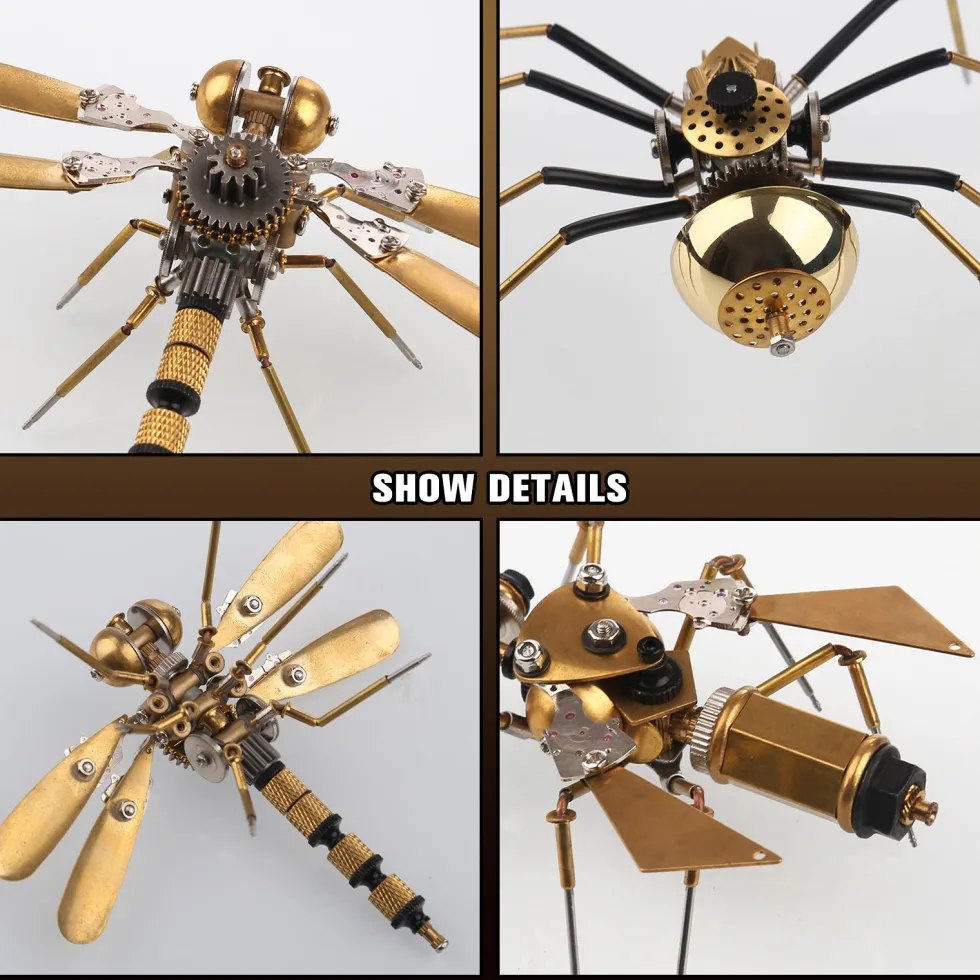 500+Pcs Steampunk Insect MINI Metal Creative Crafts