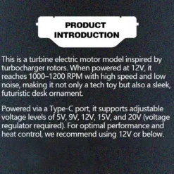 Premium Turbocharged Brushless Metal Motor - High-Speed Aerospace Engine Model