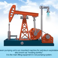 Pumping Unit that Works - Oil Pump Jack Model Kit - TECHING 3D Metal Oilfield Working Equipment with Light Oil Rig Educational Toys Collection 219Pcs