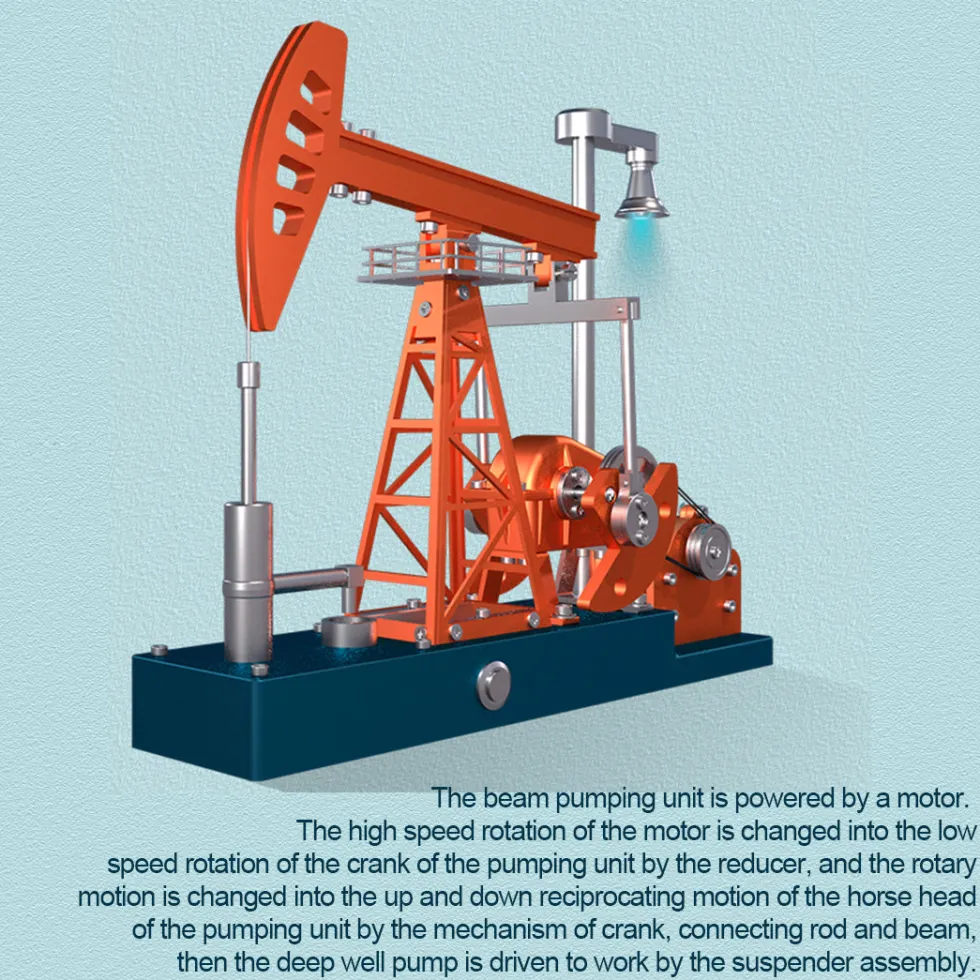 Pumping Unit that Works - Pumping Unit Model Kit - TECHING Pumping Unit DIY Assembly 3D Metal Mechanical Puzzle Educational Toys Collection 219Pcs