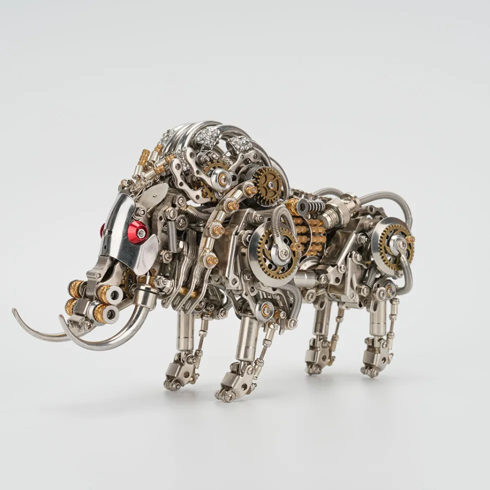 Raging Tusk 3D Metal Mechanical Boar Model Kit–DIY Steampunk Animal Assembly for Desktop Display