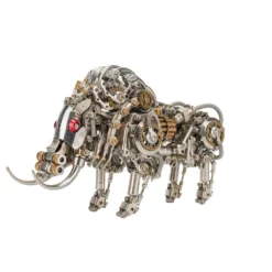 Raging Tusk 3D Metal Mechanical Boar Model Kit–DIY Steampunk Animal Assembly for Desktop Display