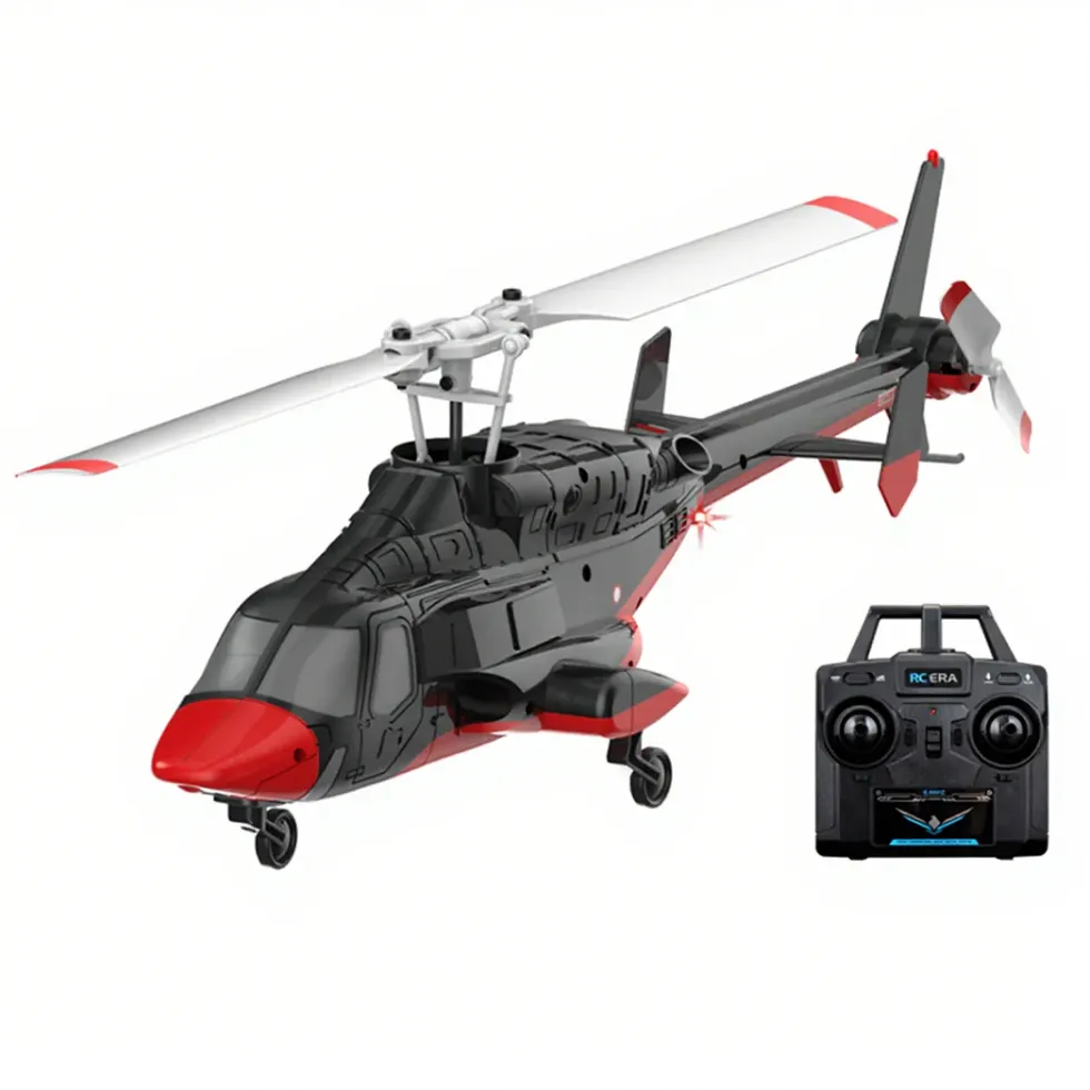 RC ERA A61 1/52 Scale Airwolf 2.4G 4CH Single Rotor Flybarless Mini RC Helicopter Model with Optical Flow Altitude Hold RTF