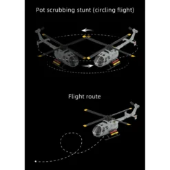 RC ERA C186S BO105 1/48 Scale 2.4G 6CH Single-Rotor Flybarless Realistic Intelligent RC Helicopter Model with Barometric Altitude Hold, Optical Flow Positioning, One-Key TOL & Missile Mounting Rack (RTF)