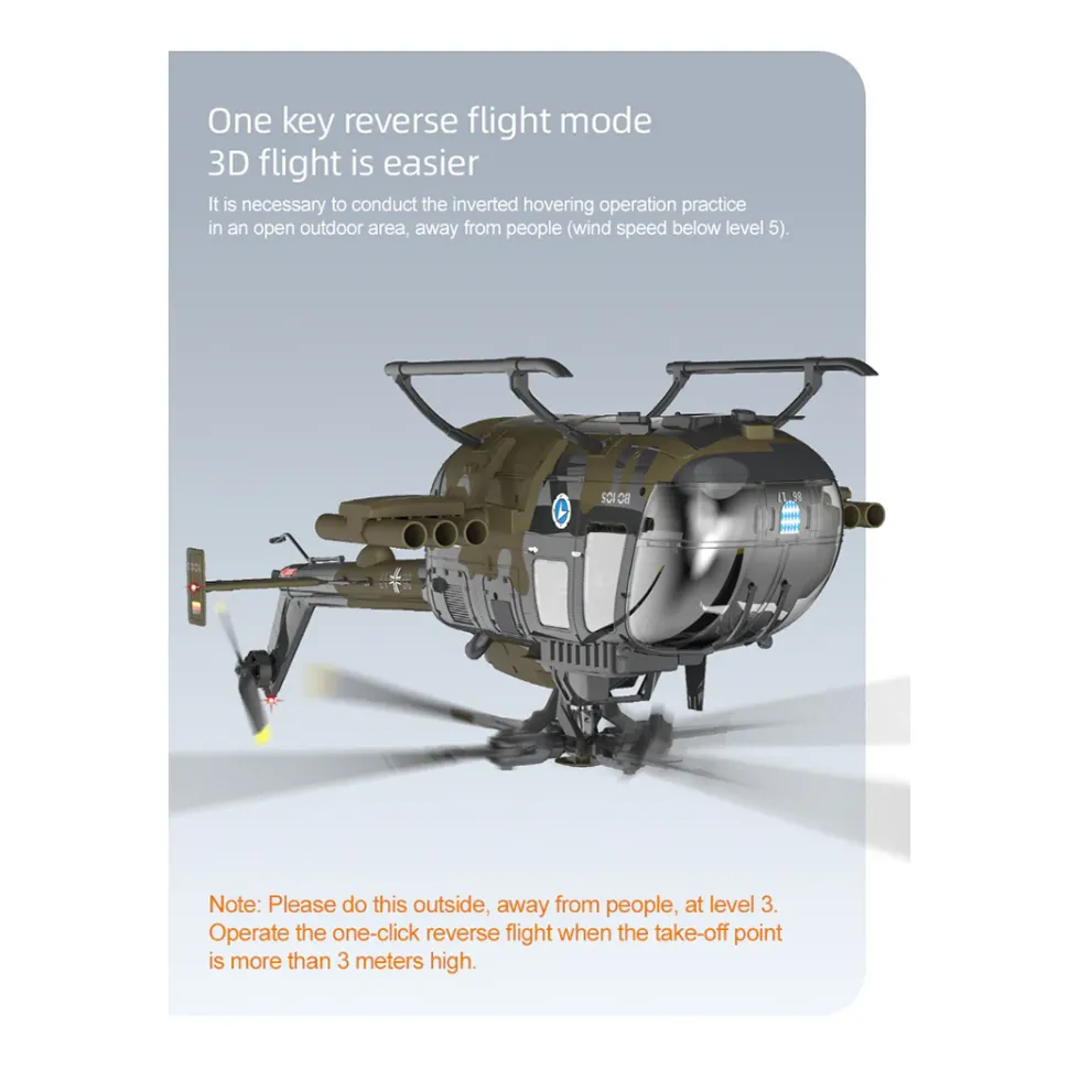 RC ERA C180 1/25 Scale 2.4G 6CH Single Rotor Flybarless RC Helicopter Model with Barometer, TOF LiDAR Altitude Hold & Optical Flow Positioning (RTF Version)