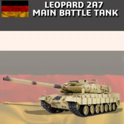 1/16 RC Tank 2.4G German Leopard 2A7 Main Battle Tank Vehicle Model Toys with Lights&Sounds (Basic Version)
