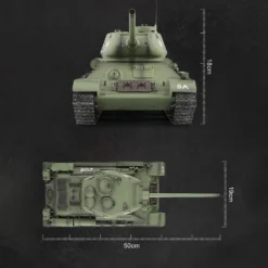 1/16 RC Tank Soviet T-34 Medium Tank 2.4G Remote Control Model Military Tank with Sound Smoke Shooting Effect - Upgraded Edition
