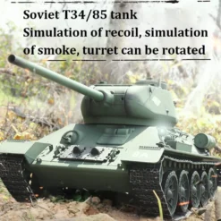 1/16 RC Tank Soviet T-34 Medium Tank 2.4G Remote Control Model Military Tank with Sound Smoke Shooting Effect - Upgraded Edition