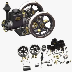 RETROL HM-01 7cc Antique Hit and Miss Engine 4-stroke Stationary Engine Horizontal IC Engine Model That Works