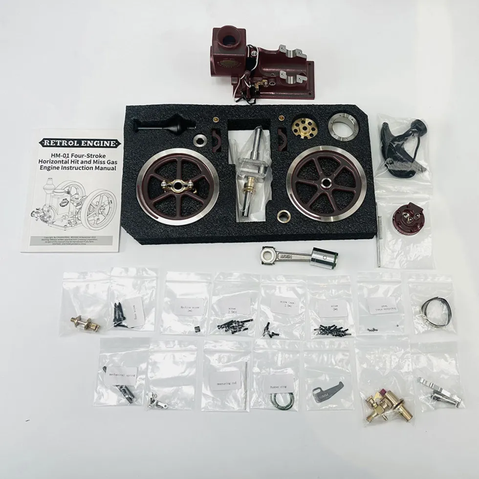 RETROL HM-01 7cc Antique Hit and Miss Engine 4-stroke Stationary Engine Horizontal IC Engine Model That Works