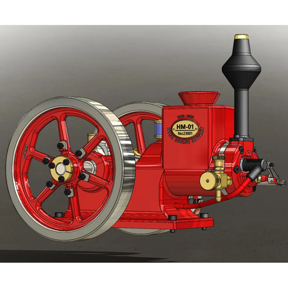 RETROL HM-01 7cc Antique Hit and Miss Engine 4-stroke Stationary Engine Horizontal IC Engine Model That Works