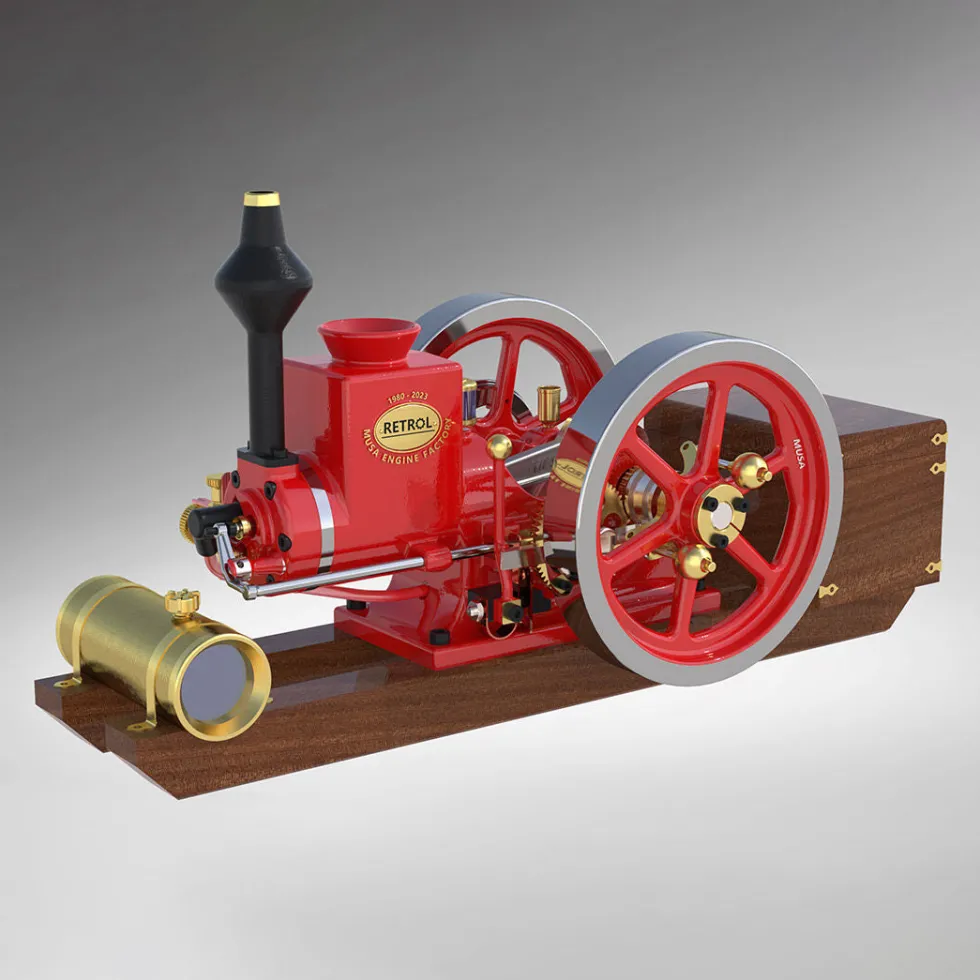 RETROL HM-01 Hit and Miss Engine with Starter Kit, Stand and Accessories - One Key Start