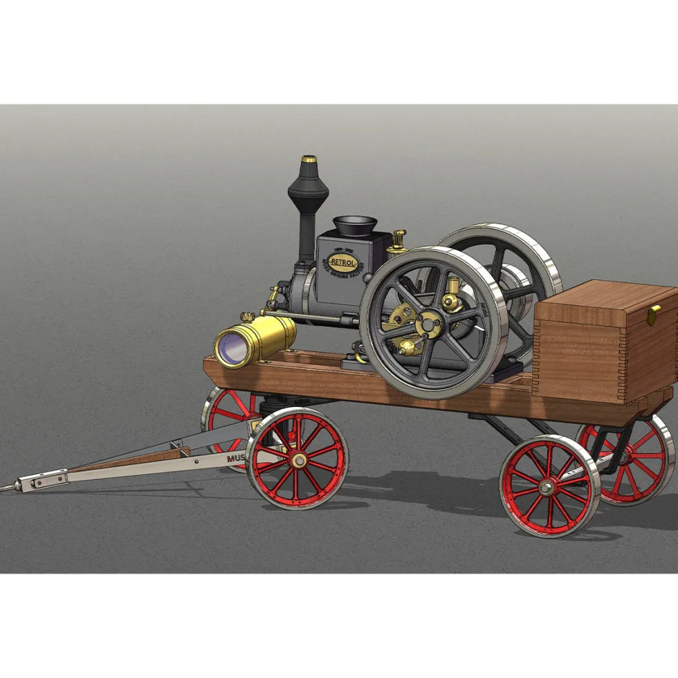 RETROL HM-01 Hit and Miss Stationary Engine Full Set with Transport Cart Frame