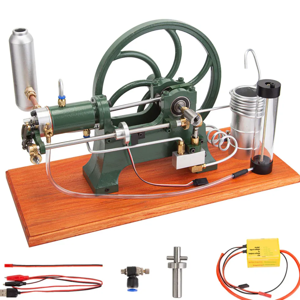 RETROL Horizontal Mill Engine Stationary Steam Engine Hot-bulb Engine Look 4-Stroke Water-cooling Gasoline Engine IC Engine Model