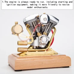 RETROL R33 Evolution 4.2CC Mini V2 Engine OHV V-Twin Motorcycle Engine Double-cylinder Four-stroke Gasoline Engine Internal Combustion Engine Model