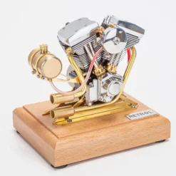 RETROL R33 Evolution 4.2CC Mini V2 Engine OHV V-Twin Motorcycle Engine Double-cylinder Four-stroke Gasoline Engine Internal Combustion Engine Model