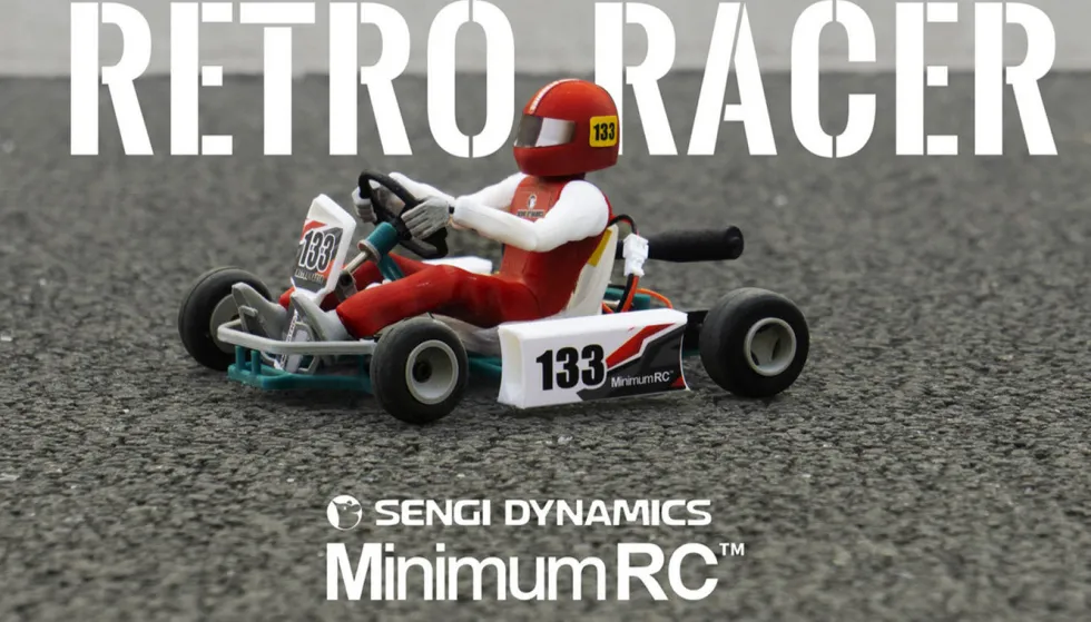 Retro Racer 1/32 Scale 2.4G Mini RC Kart Assembly Model Kit