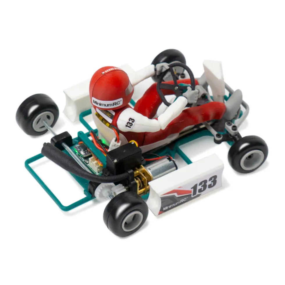 Retro Racer 1/32 Scale 2.4G Mini RC Kart Assembly Model Kit