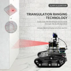 ROS Intelligent Tracked Robot Car Kit with LiDAR SLAM, Autonomous Navigation & Path Planning