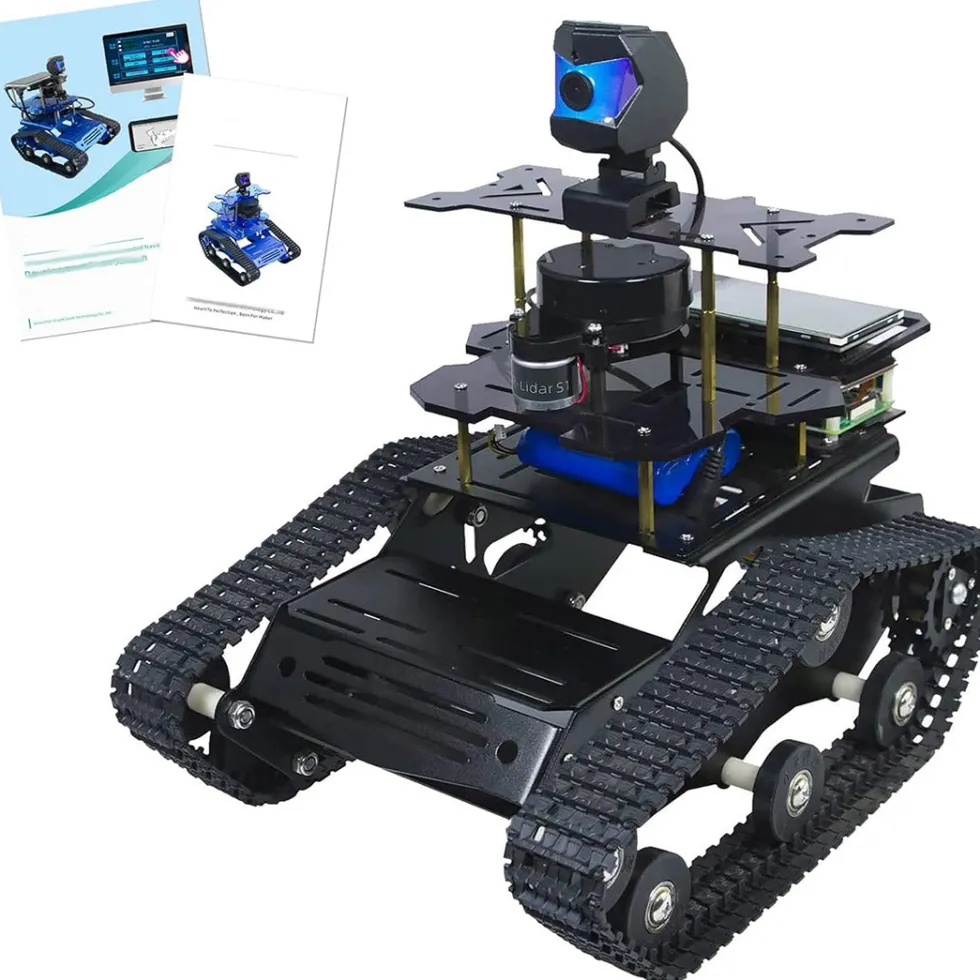 ROS Intelligent Tracked Robot Car Kit with LiDAR SLAM, Autonomous Navigation & Path Planning