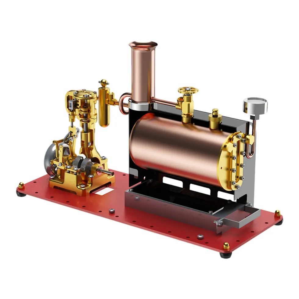 RW-BL1K Mini Reversible Reciprocating Single-Cylinder Live Steam Engine Kit with Boiler DIY Kit