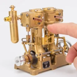 RW-L2 Retro Mini Inline Double Cylinder Steam Engine Model for 70-130cm Steamship
