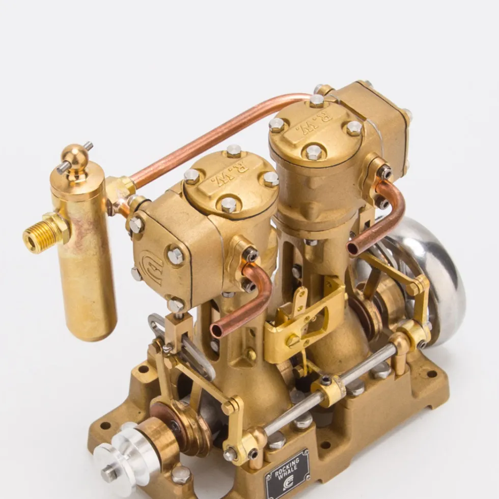 RW-L2 Retro Mini Inline Double Cylinder Steam Engine Model for 70-130cm Steamship