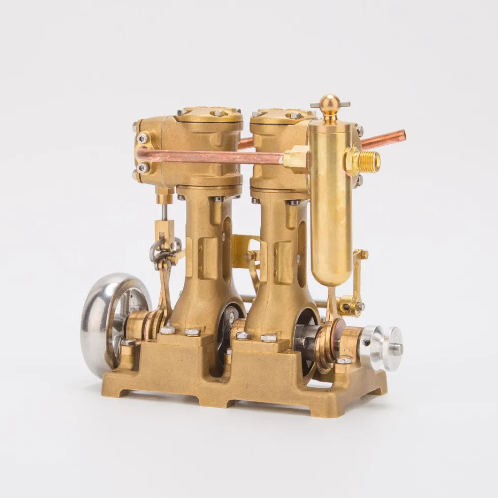 RW-L2 Retro Mini Inline Double Cylinder Steam Engine Model for 70-130cm Steamship