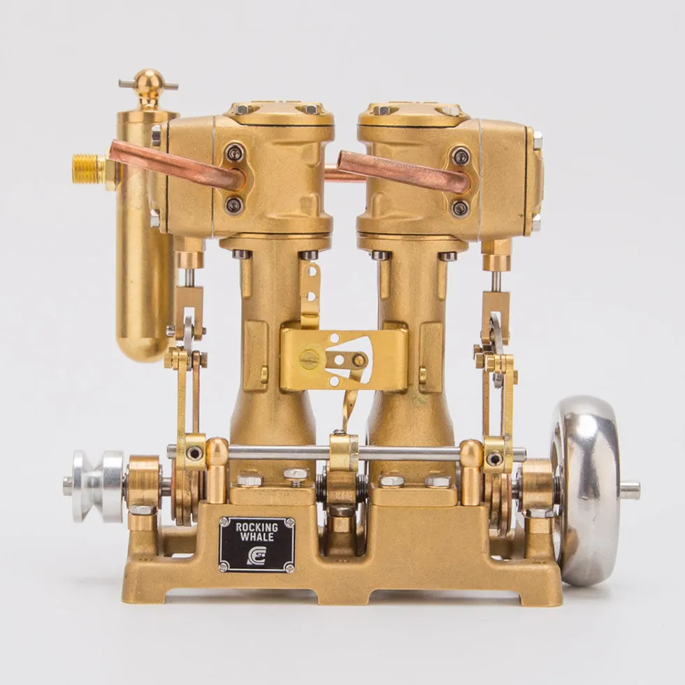 RW-L2 Retro Mini Inline Double Cylinder Steam Engine Model for 70-130cm Steamship