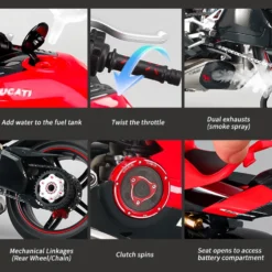 1/7 Scale Alloy Dynamic Motorcycle Model V4 Top Edition with Ignition System & Smoke Spray