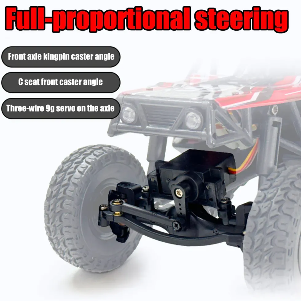 1/18 Scale 2.4G 3CH 4WD Tube Chassis Off-Road RC Car Model with Flip-up Headlights