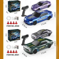 1/43 Scale 2.4G Full-Proportional Mini Electric RC Drift Racing Car Model with LED Lights