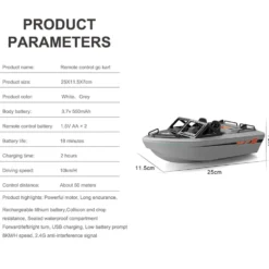 1/12 Scale 2.4G 8KM/H RC Karting Boat Model RTR Version